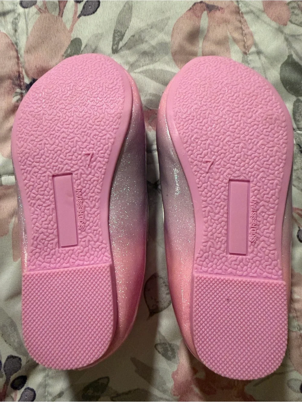 Disney Pink Minnie Bow Mary Jane Flats with Heart Gem